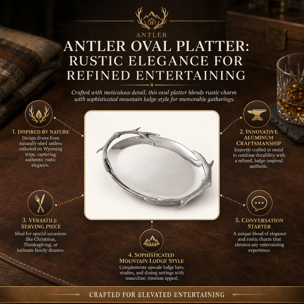 Antler Oval Platter 9