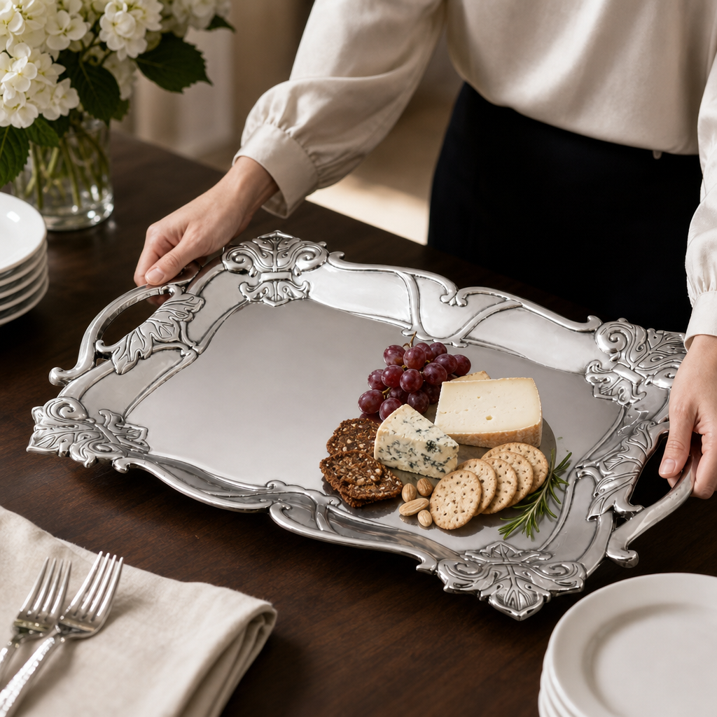 Fleur-De-Lis Rectangle Tray 4