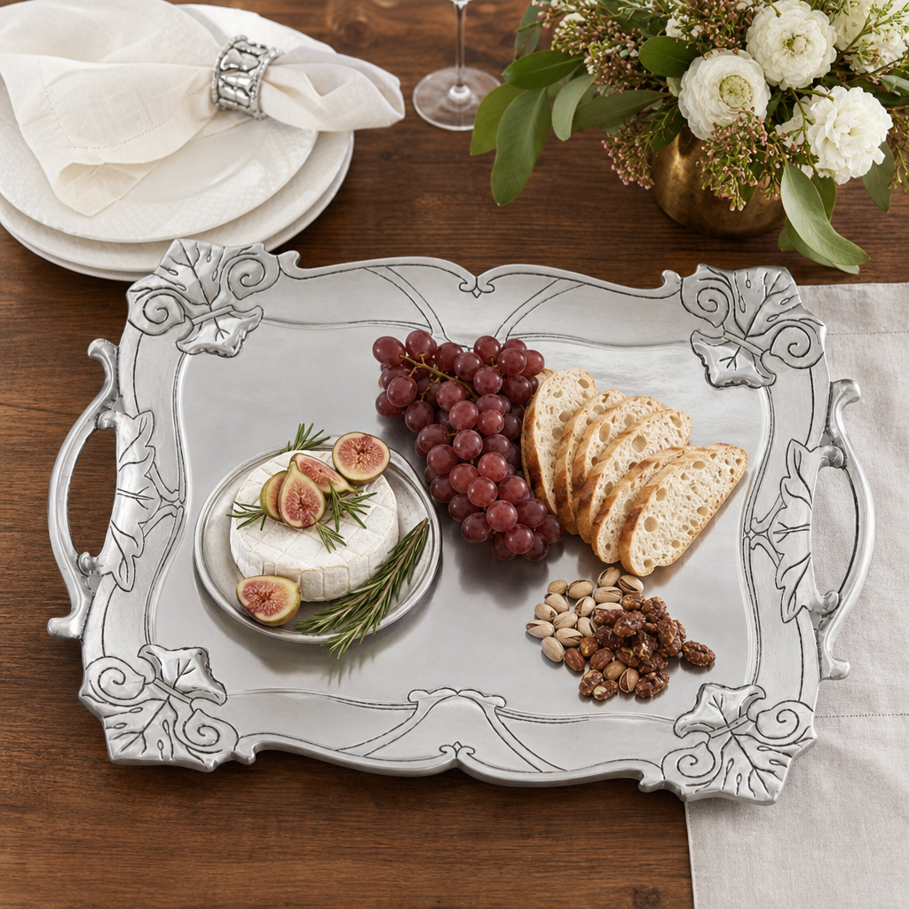 Fleur-De-Lis Rectangle Tray 6