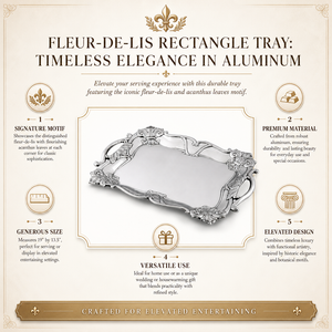 Fleur-De-Lis Rectangle Tray 13