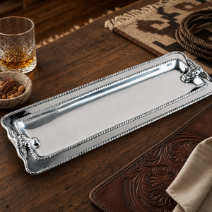 Longhorn with Braid Oblong Tray 2