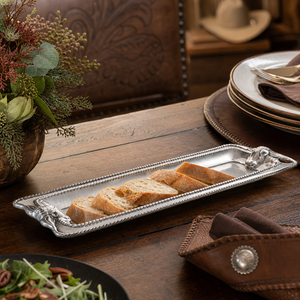 Longhorn with Braid Oblong Tray 7