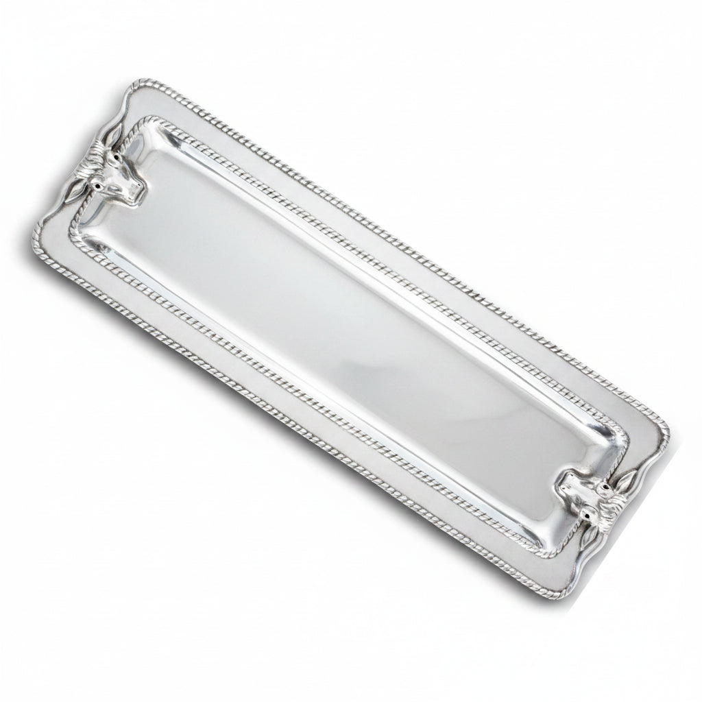 Longhorn with Braid Oblong Tray 13