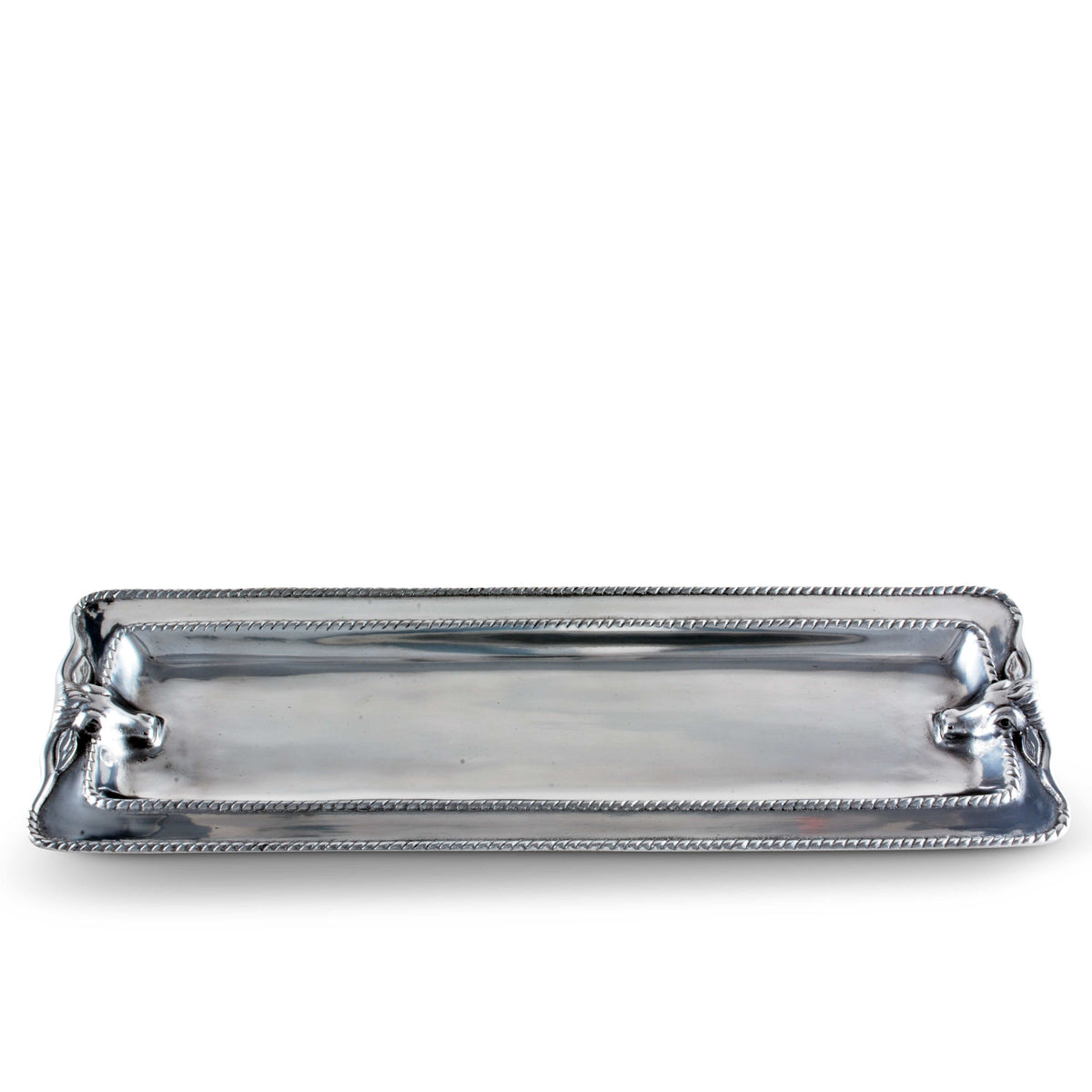 Longhorn with Braid Oblong Tray 14
