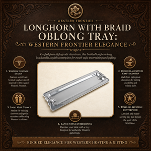 Longhorn with Braid Oblong Tray 16