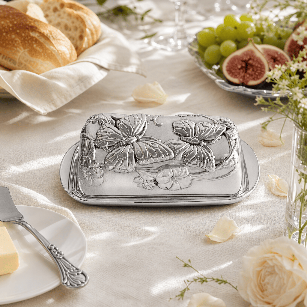 Arthur Court Butterfly Butterfly Butter Dish
