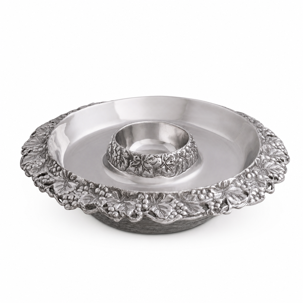 Chilling Appetizer and Seafood Serving Bowl - Grape Pattern 8