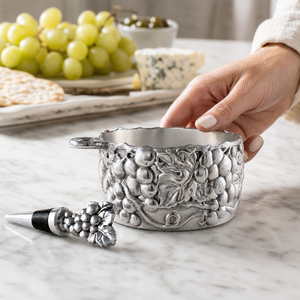 Grape Wine Caddy and Stopper Set 4
