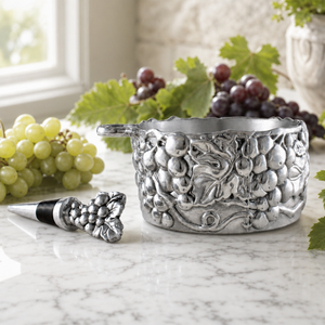 Grape Wine Caddy and Stopper Set 2
