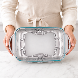 Fleur-De-Lis Pyrex Holder 3qt 8