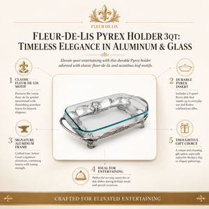 Fleur-De-Lis Pyrex Holder 3qt 14