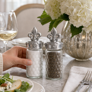 Fleur-De-Lis Salt and Pepper Set 4
