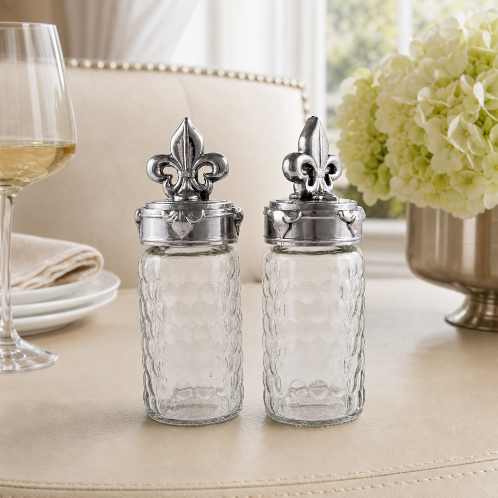 Fleur-De-Lis Salt and Pepper Set 3