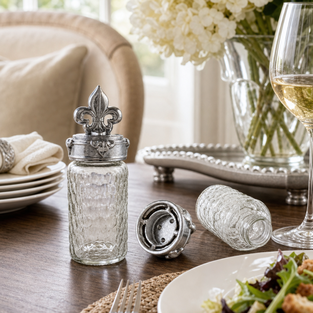 Fleur-De-Lis Salt and Pepper Set 7