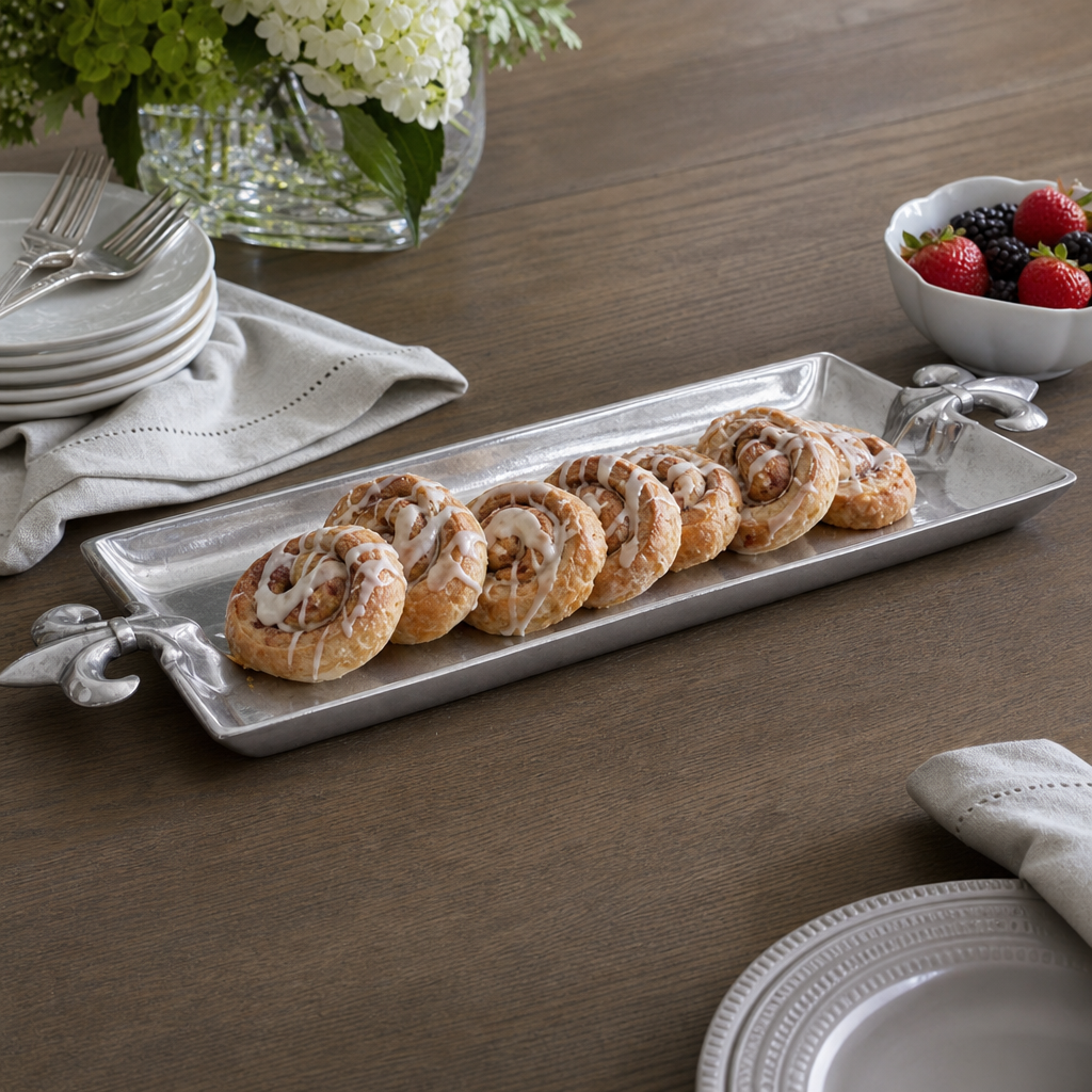 French Lily Oblong Tray 6