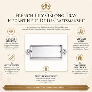 French Lily Oblong Tray 13