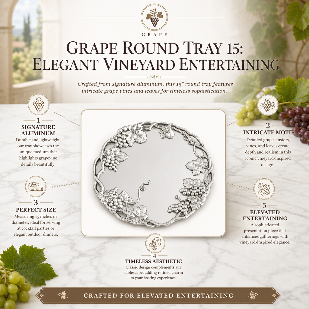 Grape Round Tray 15 10