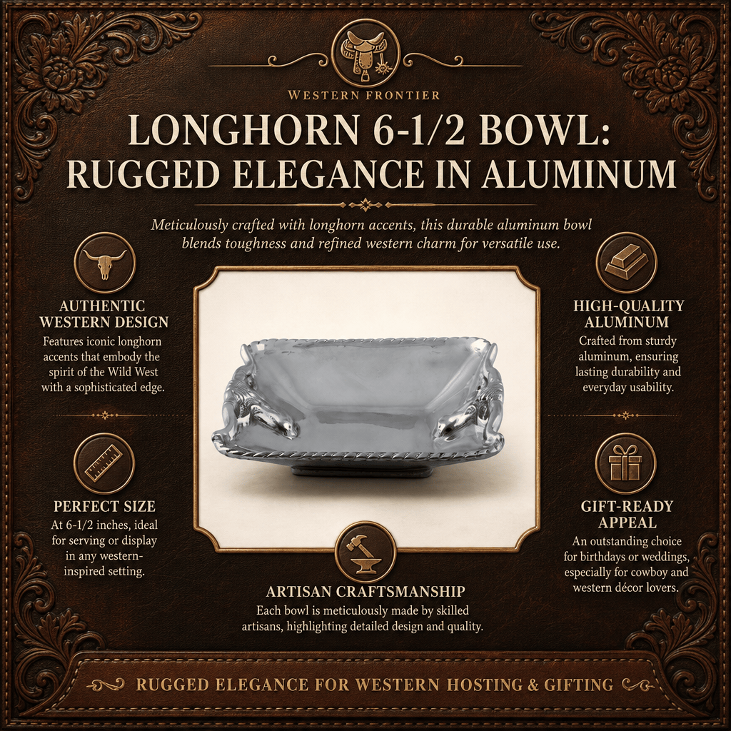 Longhorn 6-1/2 Bowl: Rugged Elegance in Aluminum
