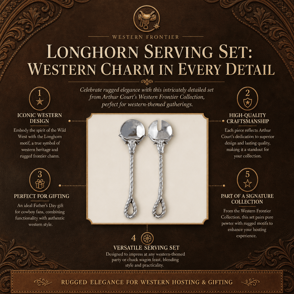 Longhorn Serving Set: Western Charm in Every Detail