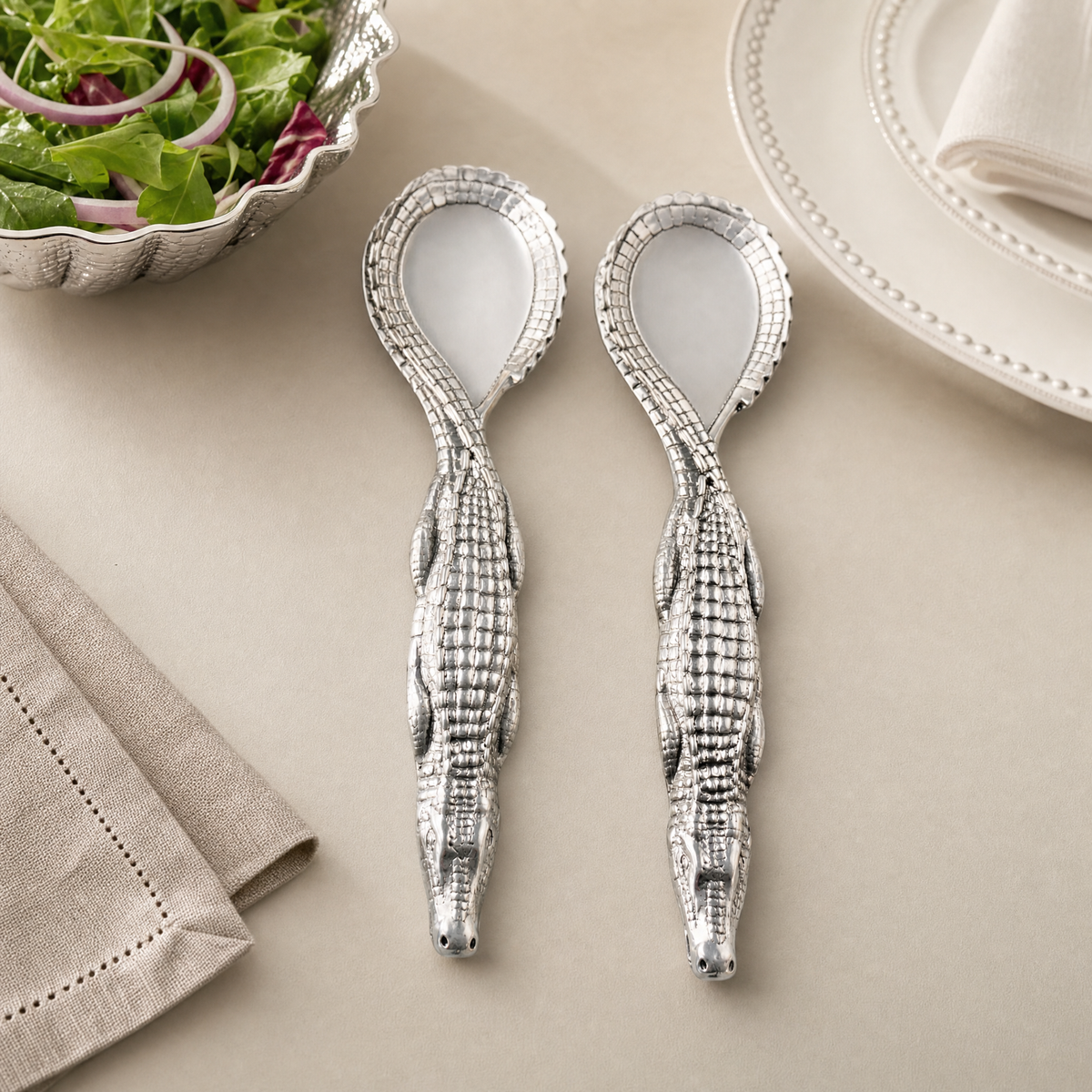 Alligator Figural Serving Set 2