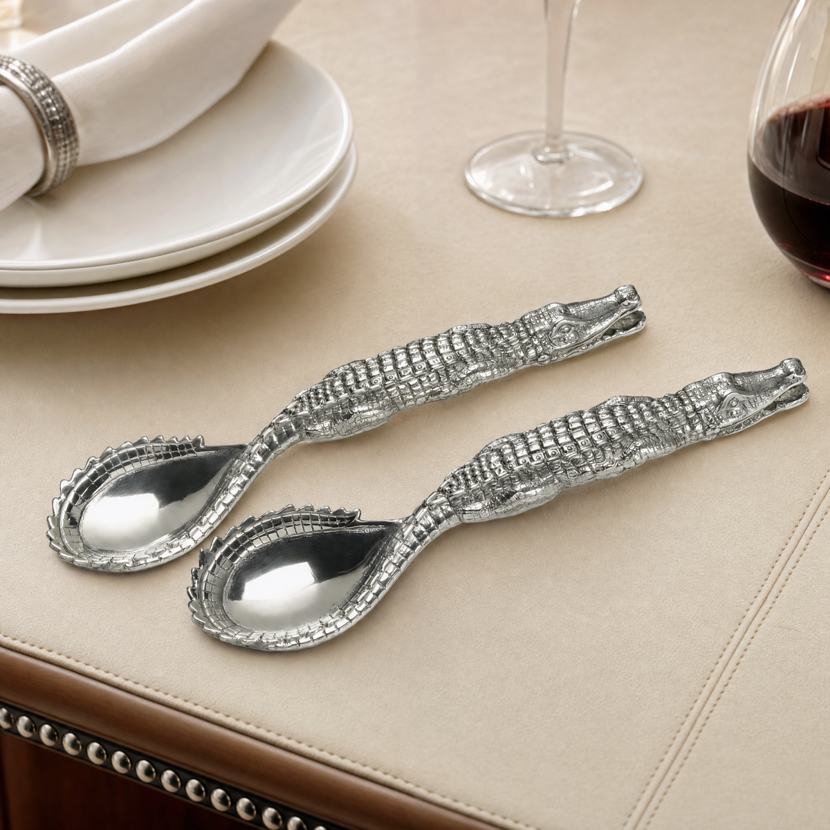 Alligator Figural Serving Set 4