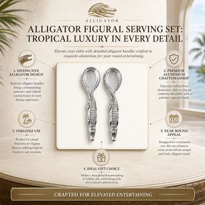 Alligator Figural Serving Set 12