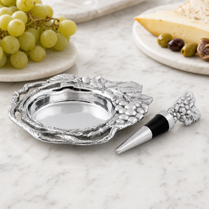 Grape Wine Coaster and Stopper Set 4