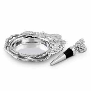 Grape Wine Coaster and Stopper Set 1