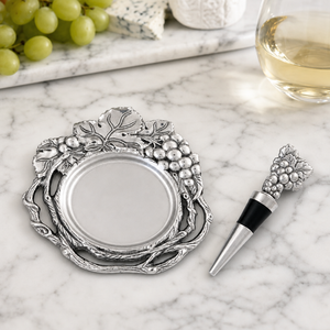 Grape Wine Coaster and Stopper Set 5