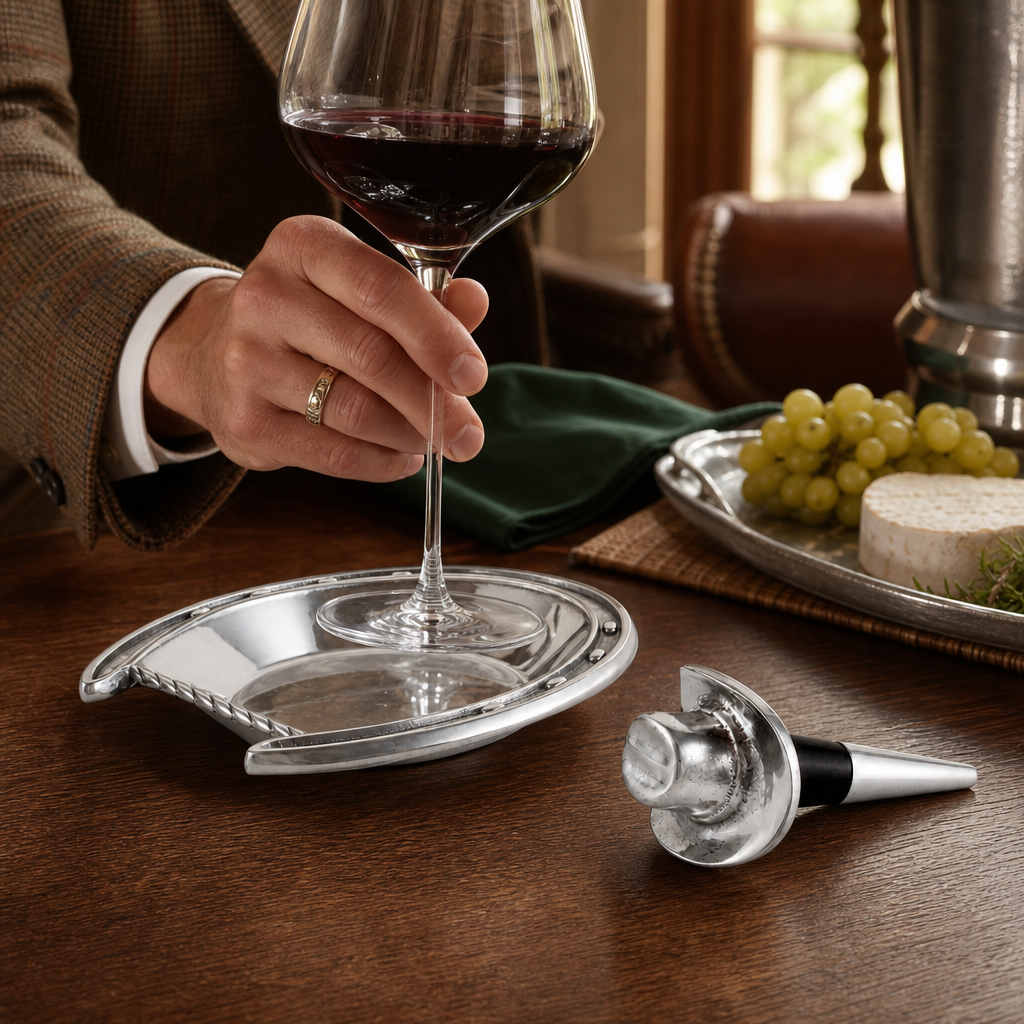 Horseshoe Wine Coaster and Hat Stopper Set 4