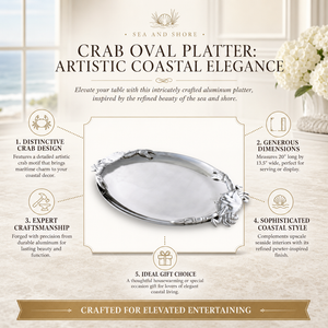 Crab Oval Platter 14