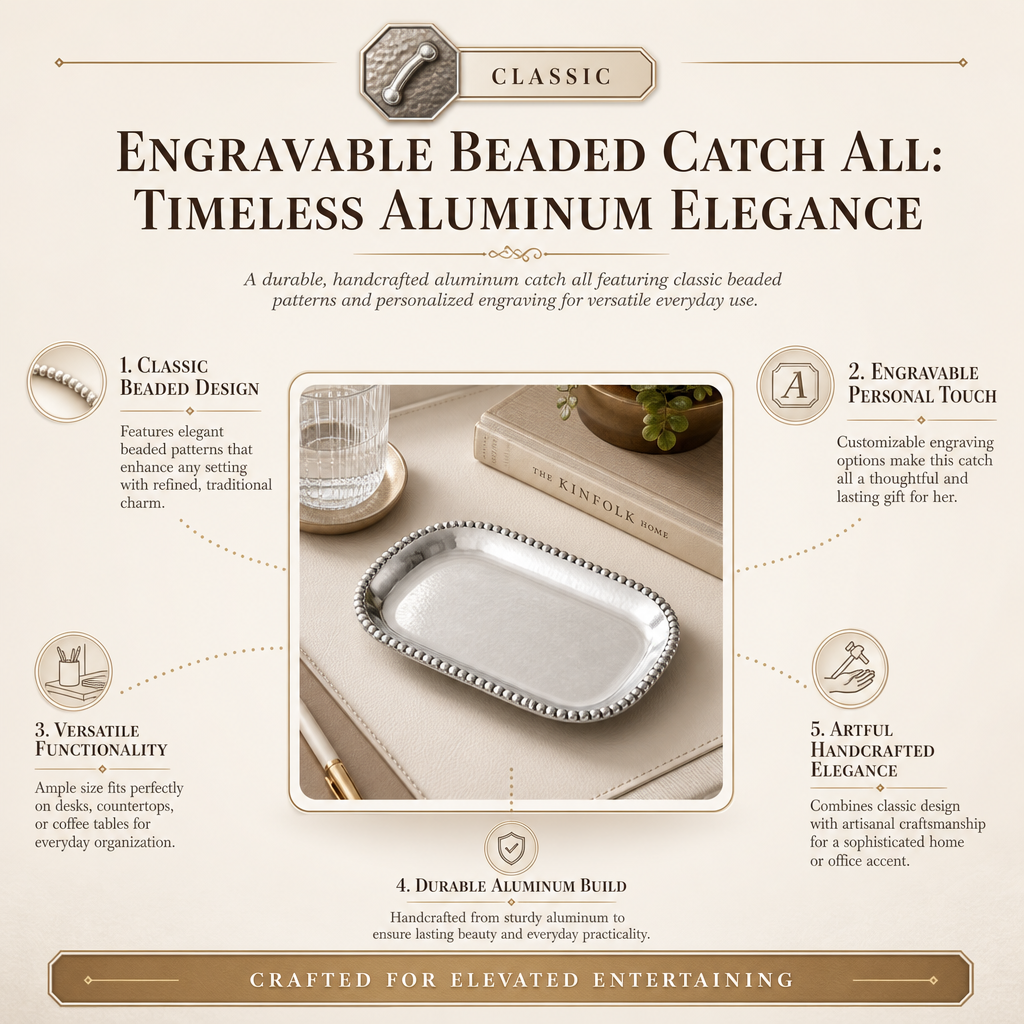 Engravable Beaded Catch All 9
