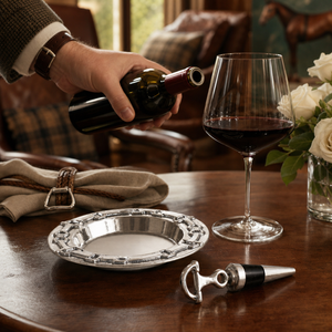 Equestrian Wine Coaster and Stopper Set 4