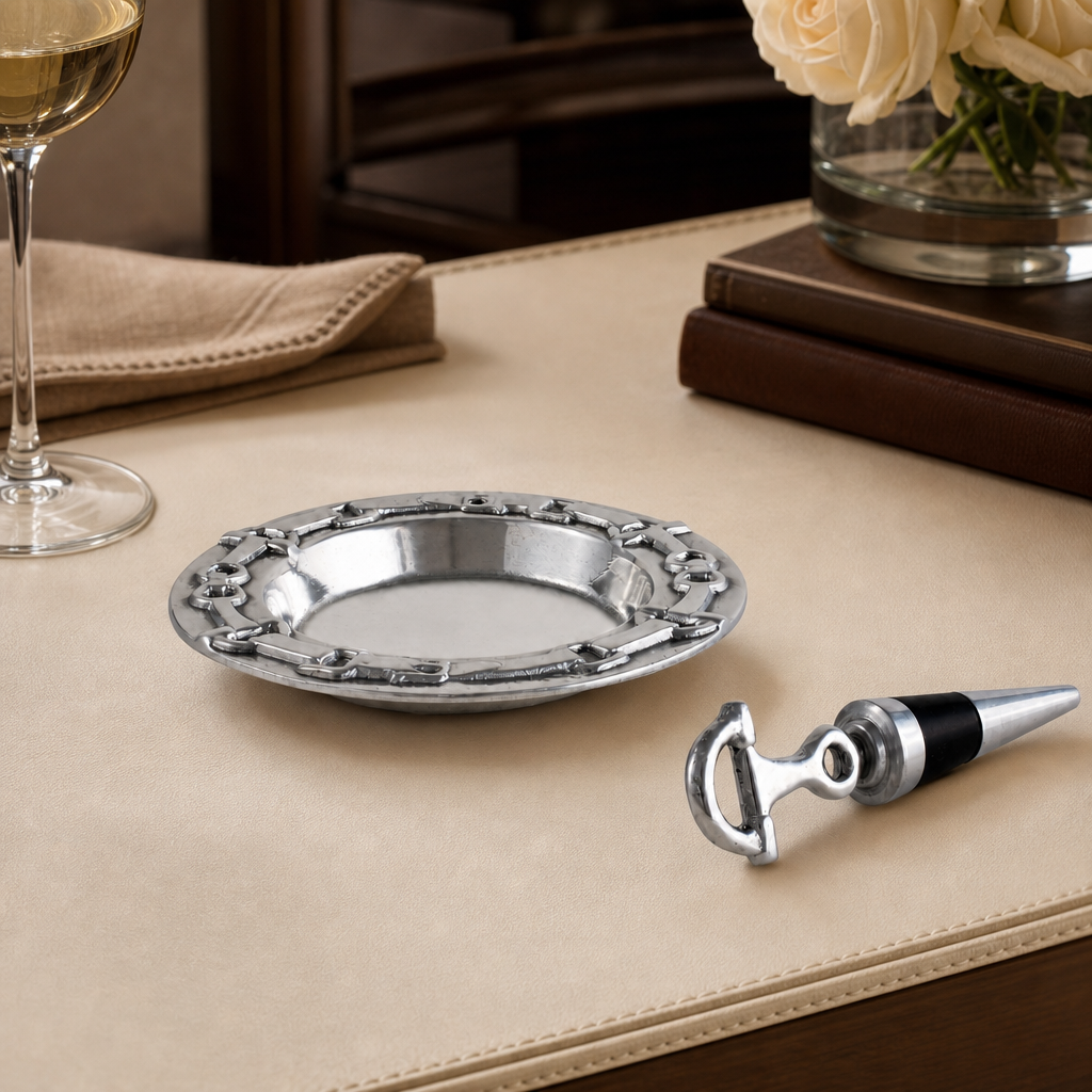 Equestrian Wine Coaster and Stopper Set 1
