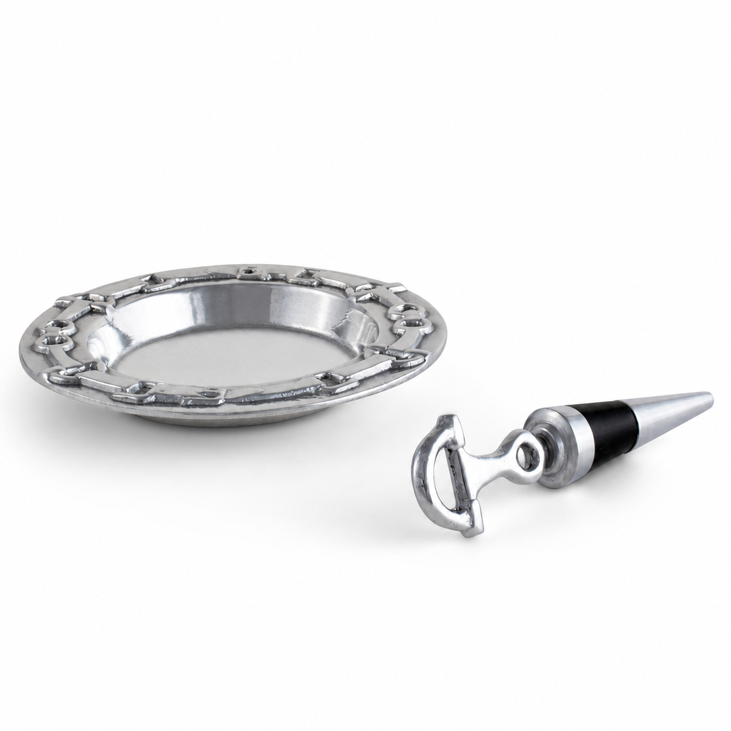 Equestrian Wine Coaster and Stopper Set 1
