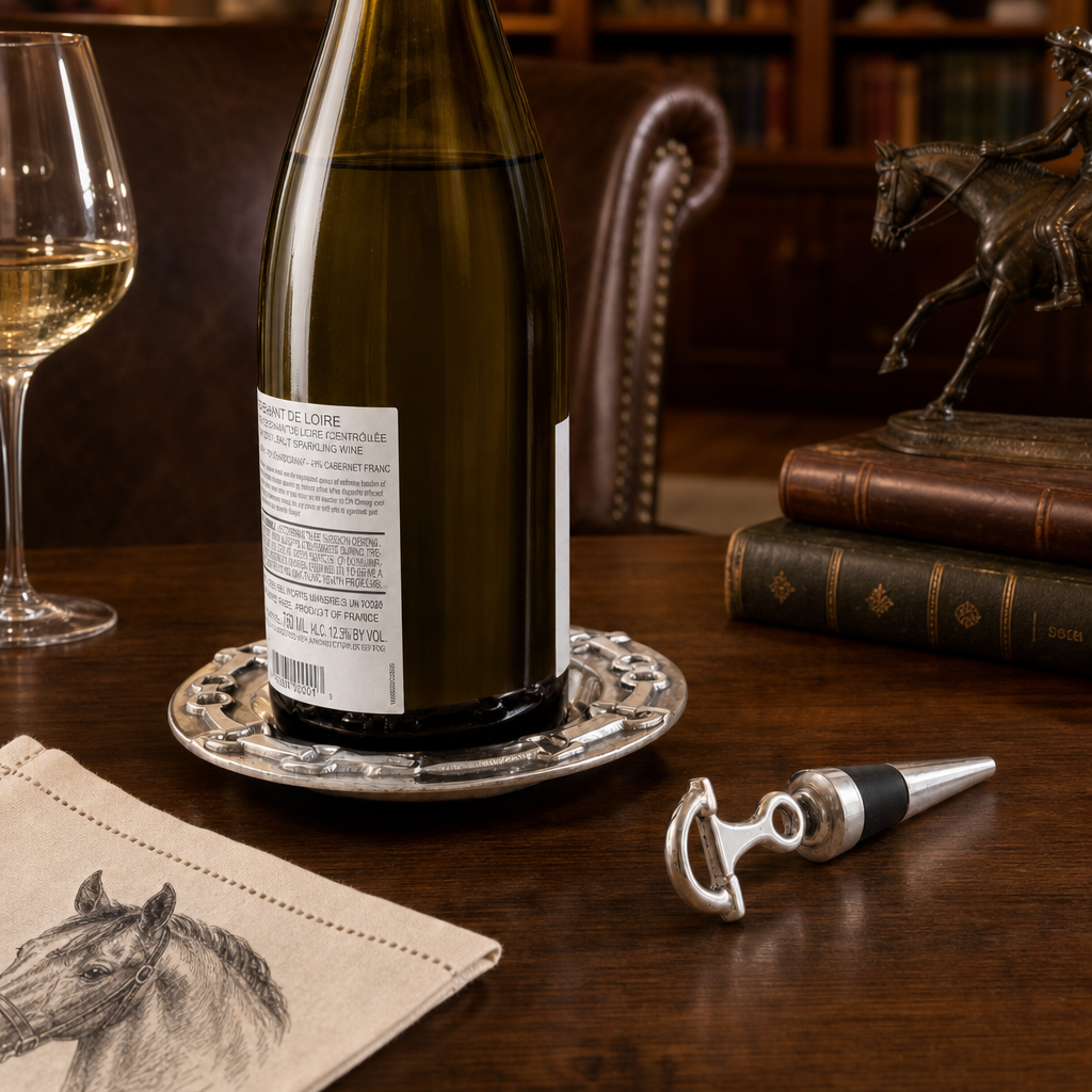 Equestrian Wine Coaster and Stopper Set 5