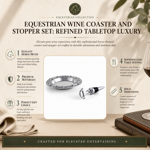 Equestrian Wine Coaster and Stopper Set 11