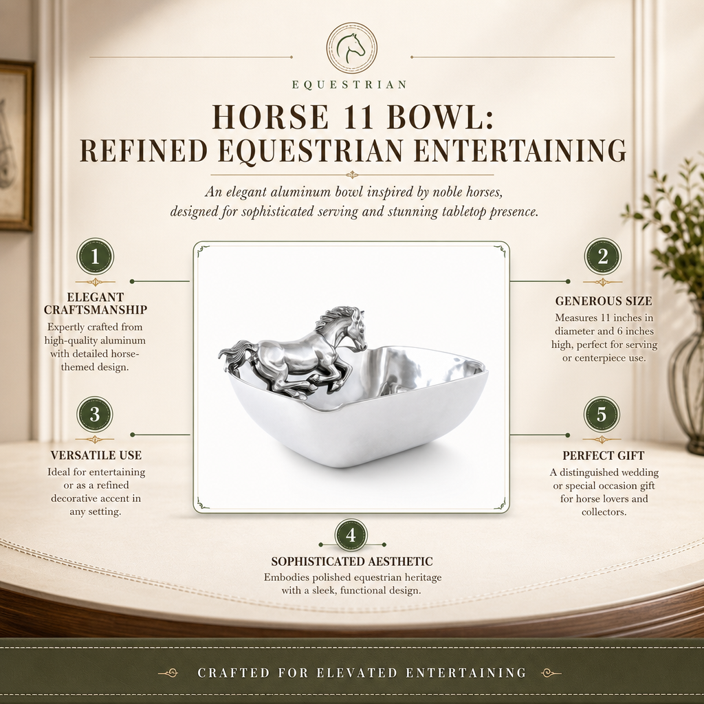 Horse 11 Bowl: Refined Equestrian Entertaining