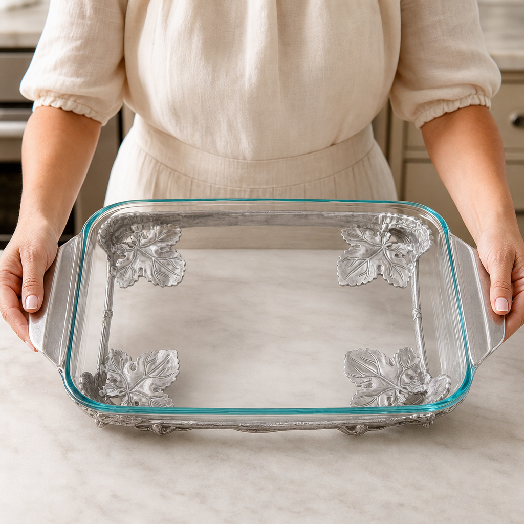 Elevated Grape Pyrex Holder 3qt 8