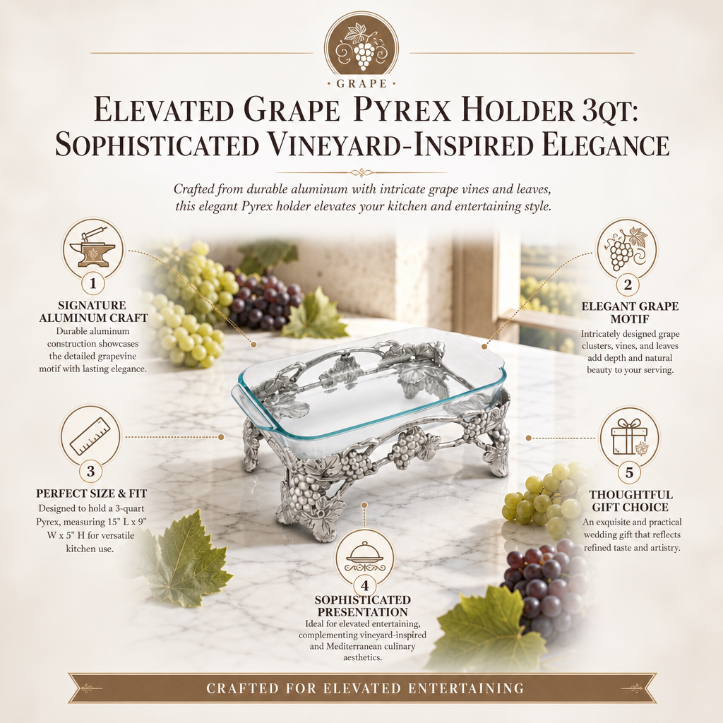 Elevated Grape Pyrex Holder 3qt 10