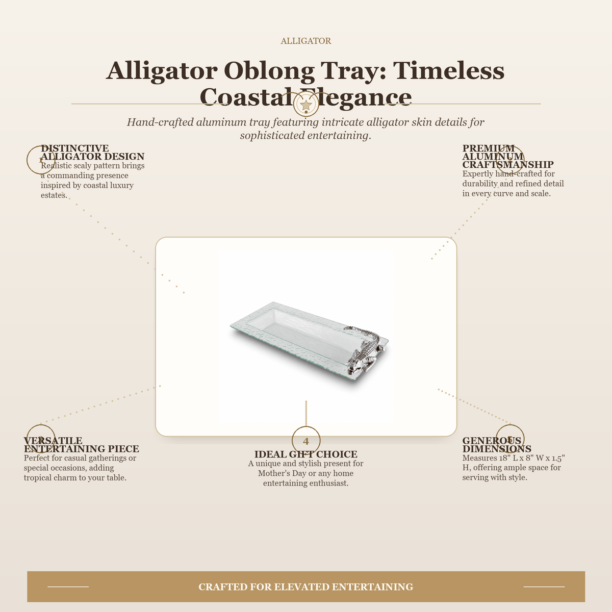 Alligator Oblong Tray 11