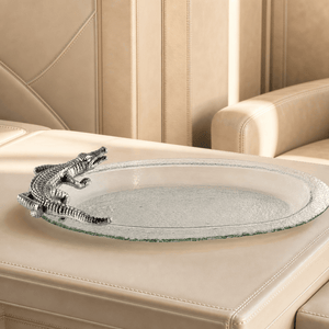 Alligator Glass Platter 7