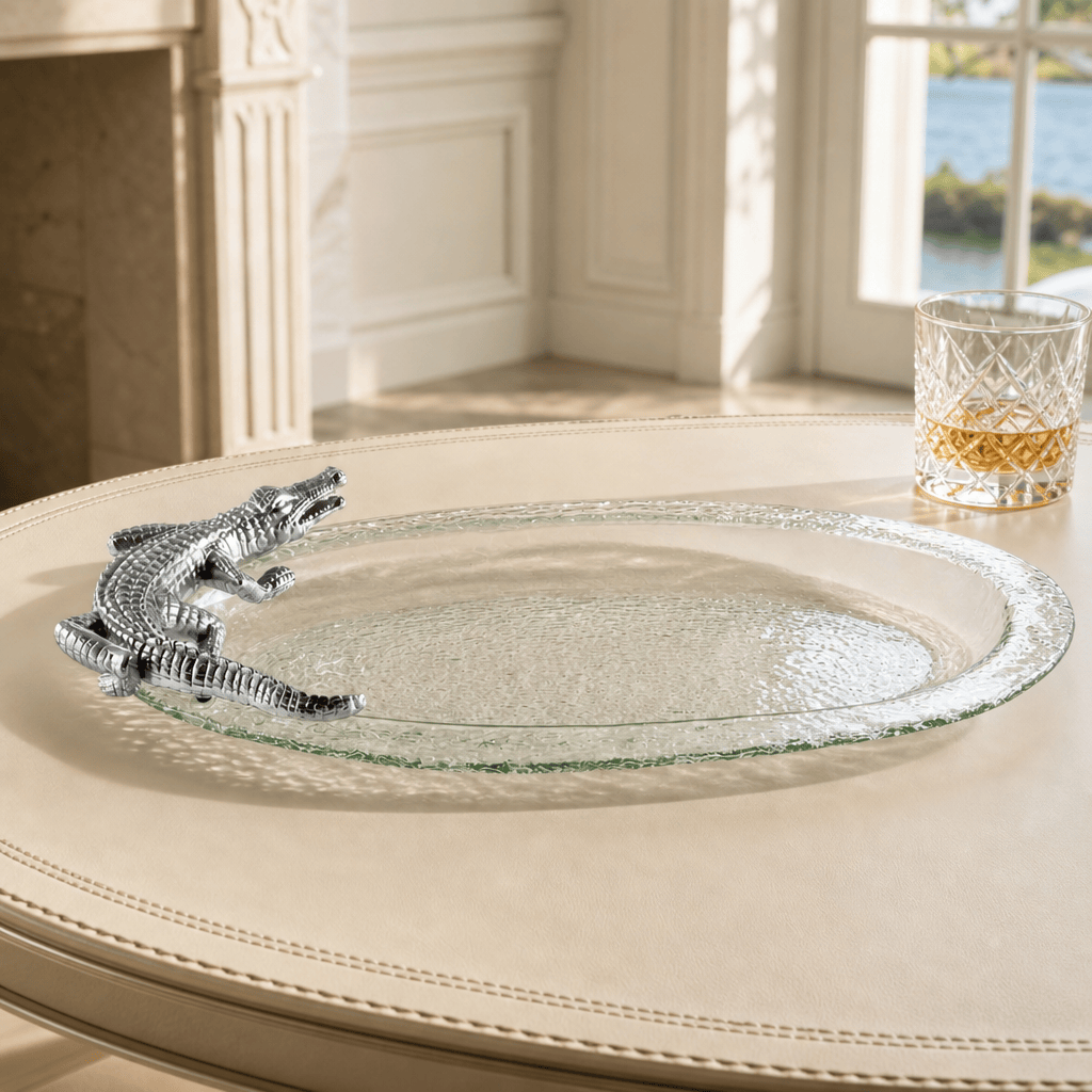 Alligator Glass Platter 8