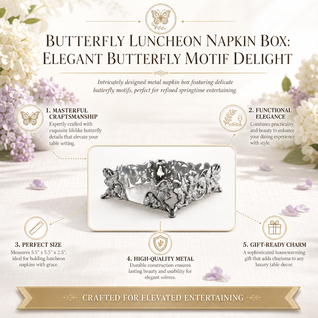 Butterfly Luncheon Napkin Box 17