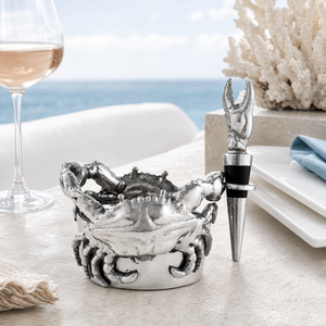 Crab Wine Caddy and Stopper Set 2