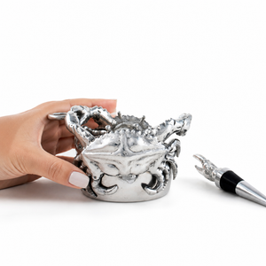 Crab Wine Caddy and Stopper Set 9