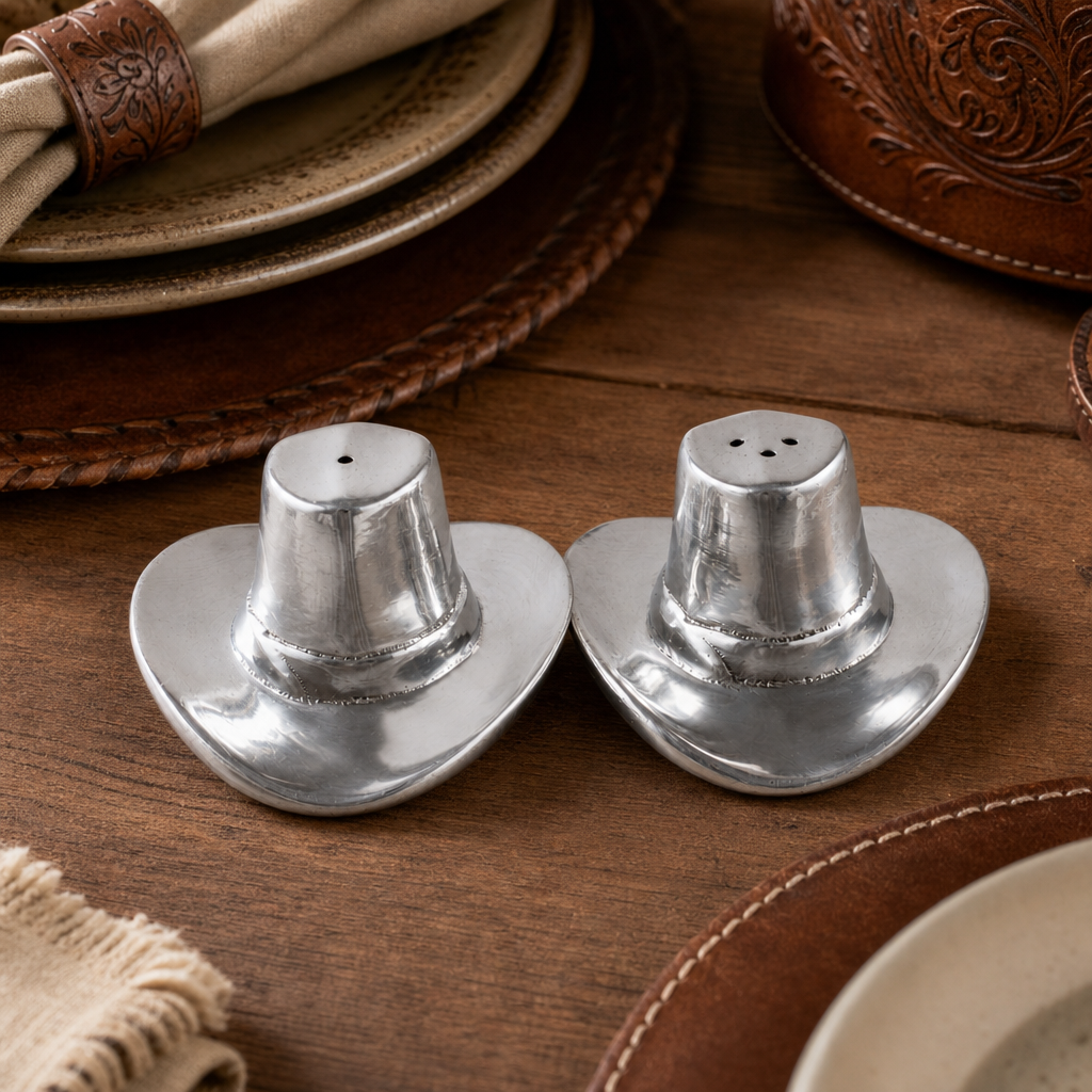 Cowboy Hat Salt and Pepper Set 1