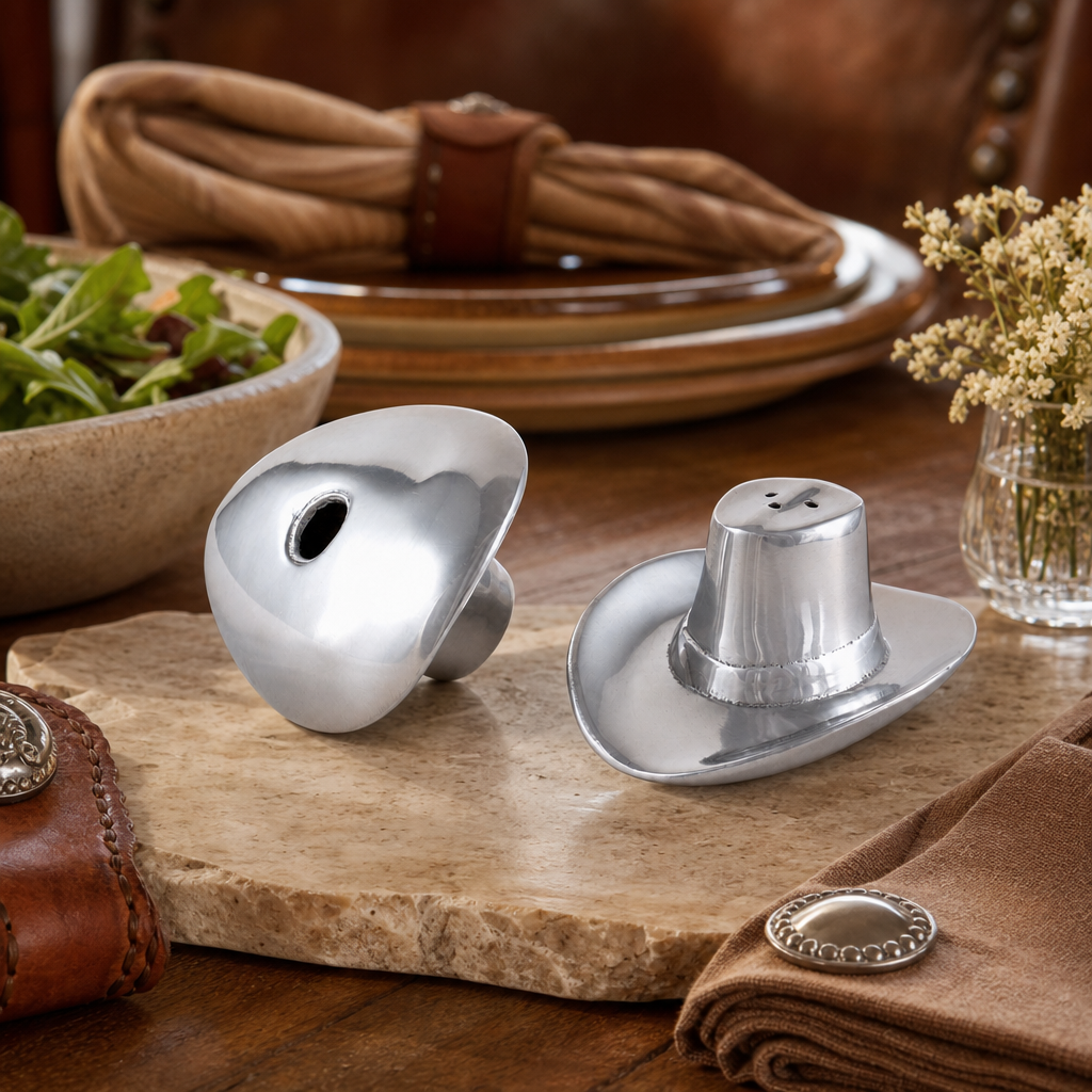 Cowboy Hat Salt and Pepper Set 6