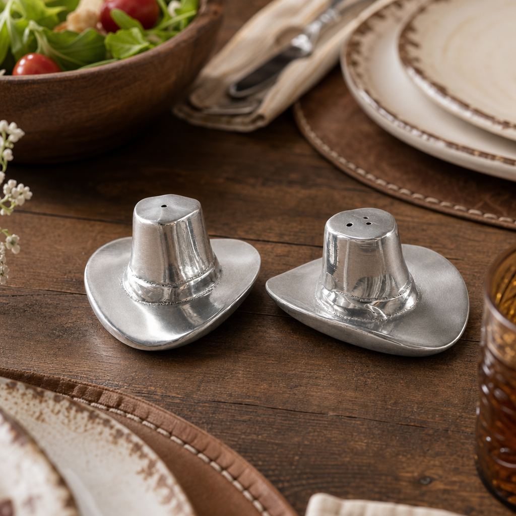 Cowboy Hat Salt and Pepper Set 7