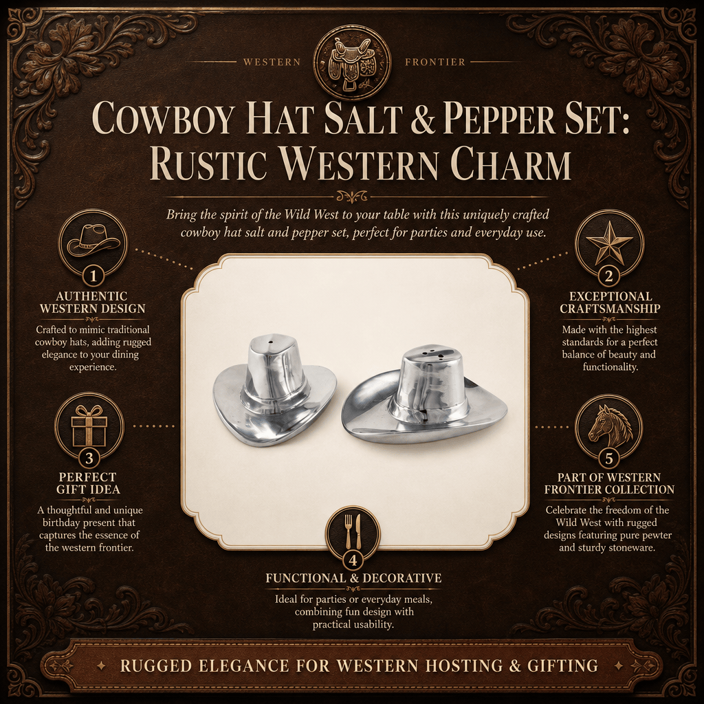 Cowboy Hat Salt & Pepper Set: Rustic Western Charm